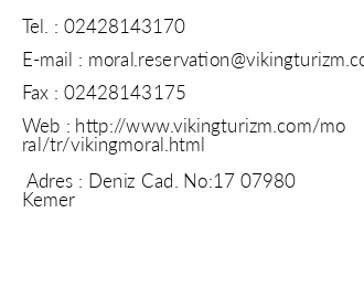 Viking Moral Beach Hotel iletiim bilgileri